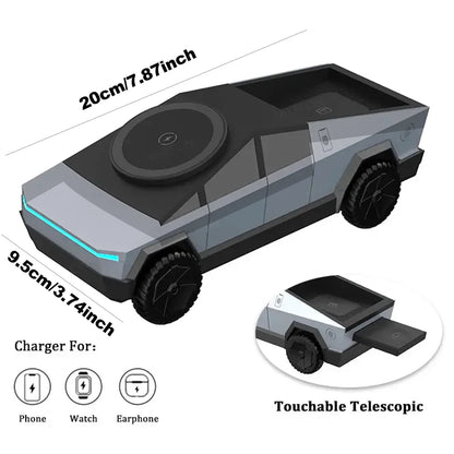 Car Magnetic Wireless Charger Dashboard Stand for Iphone 17 16 15 14 Pro Max Samsung Watch Airpods Pro Fast Charging Station