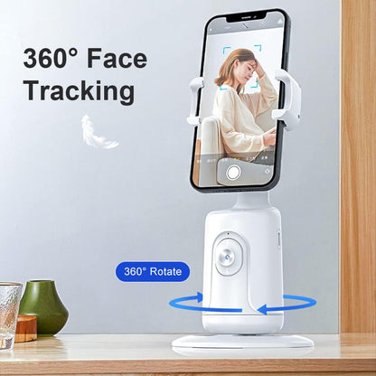 Smart 360° Auto Face Tracking Gimbal Desktop Selfie Stabilizer Robot Cameraman with Adjustable Lens Stable Base Phone Holder for Smartphone Vlog Live Streaming Video Chat