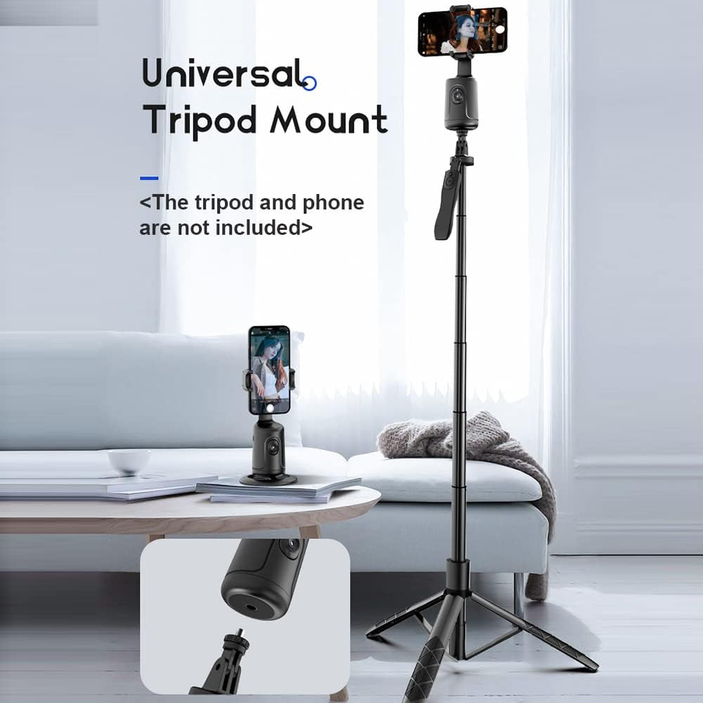 Smart 360° Auto Face Tracking Gimbal Desktop Selfie Stabilizer Robot Cameraman with Adjustable Lens Stable Base Phone Holder for Smartphone Vlog Live Streaming Video Chat